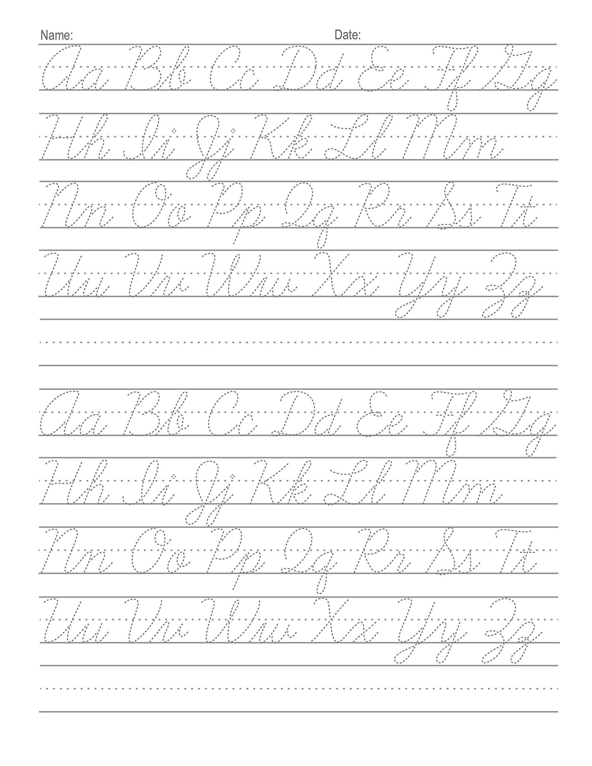 Cursive Handwriting Worksheets Alphabet Handwriting Worksheets Cursive Handwriting Worksheets Alphabet Handwriting Worksheets