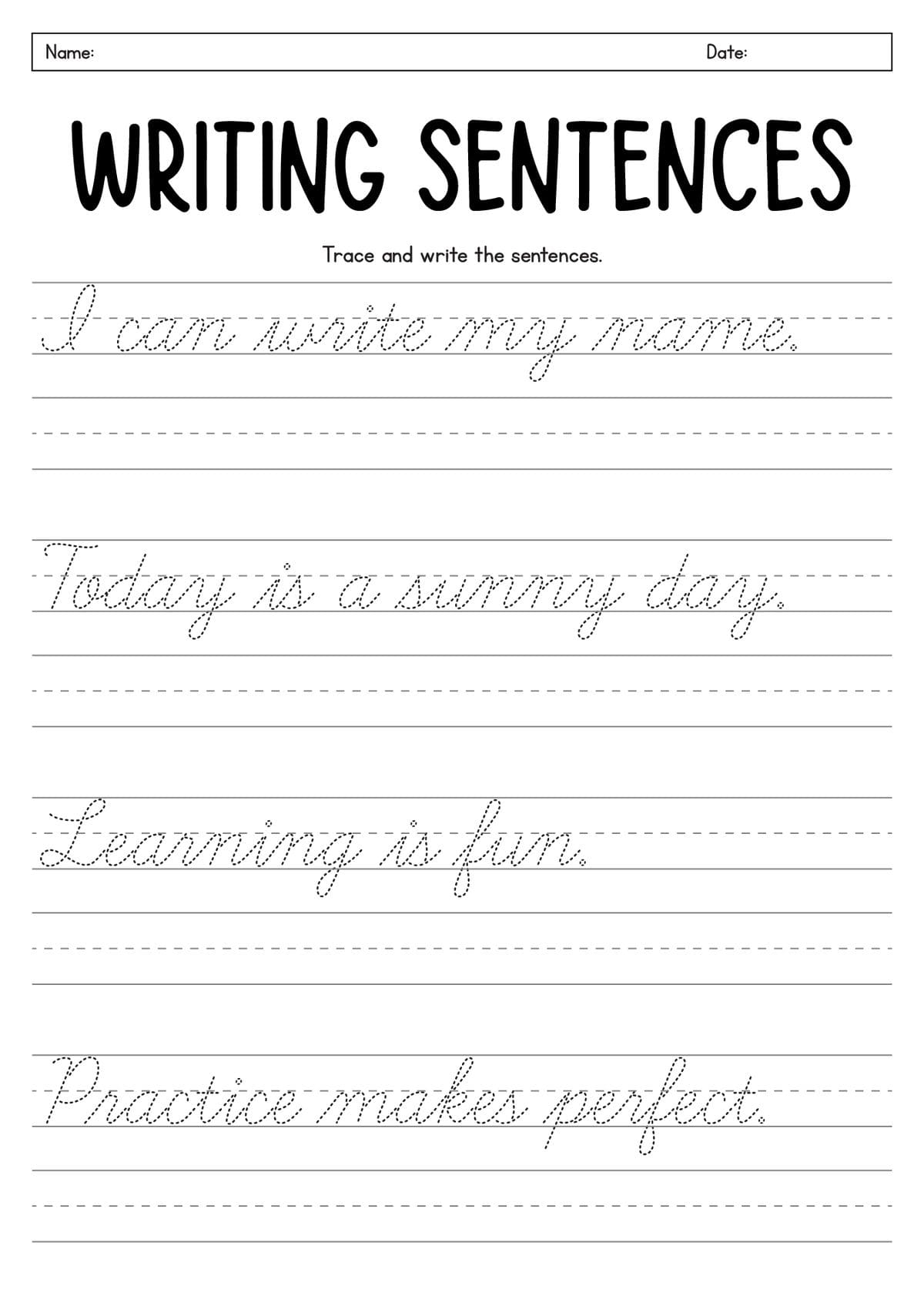 sentence writing worksheets sentence writing worksheets