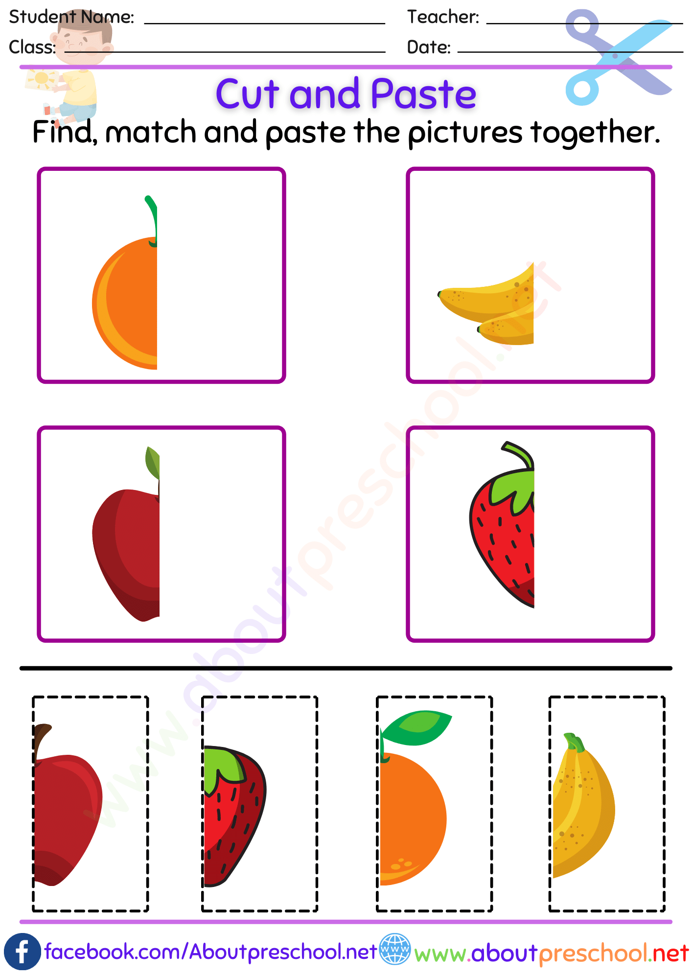 Cut And Paste Worksheets About Preschool Cut And Paste Worksheets About Preschool