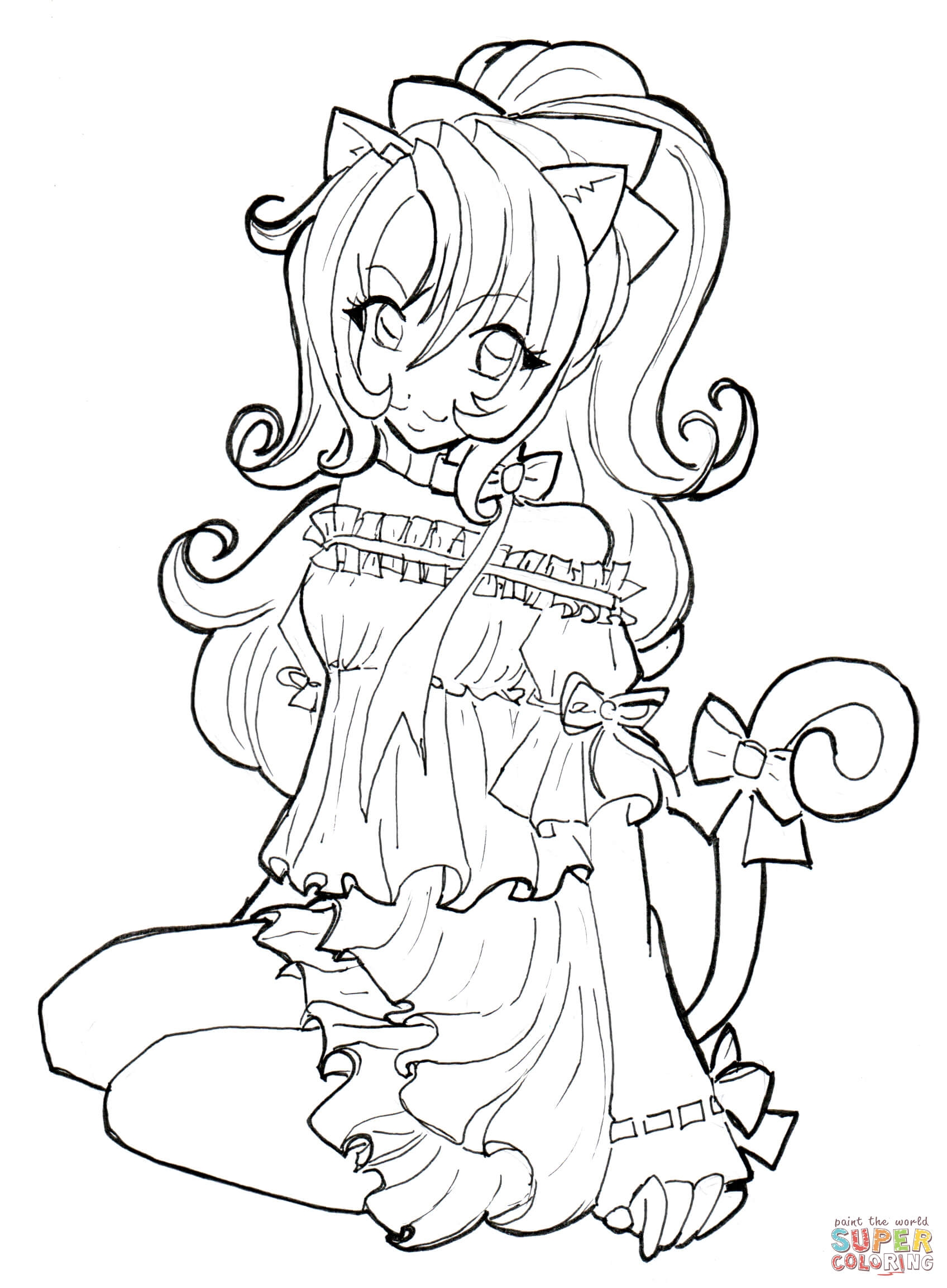 Cute Anime Coloring Pages At GetDrawings Free Download