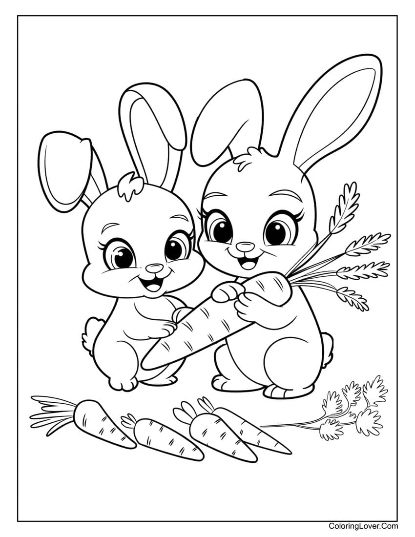 cute bunny coloring pages