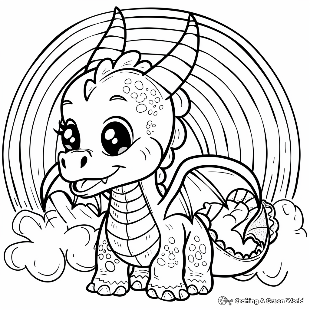 Cute Dragon Coloring Pages