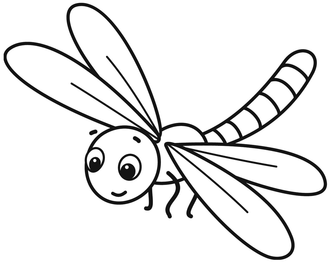 Cute Dragonfly Printable Coloring Page Download Print Or Color 