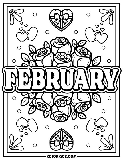 Cute February Coloring Pages 100 Free Printable PDFs Cute February Coloring Pages 100 Free Printable PDFs