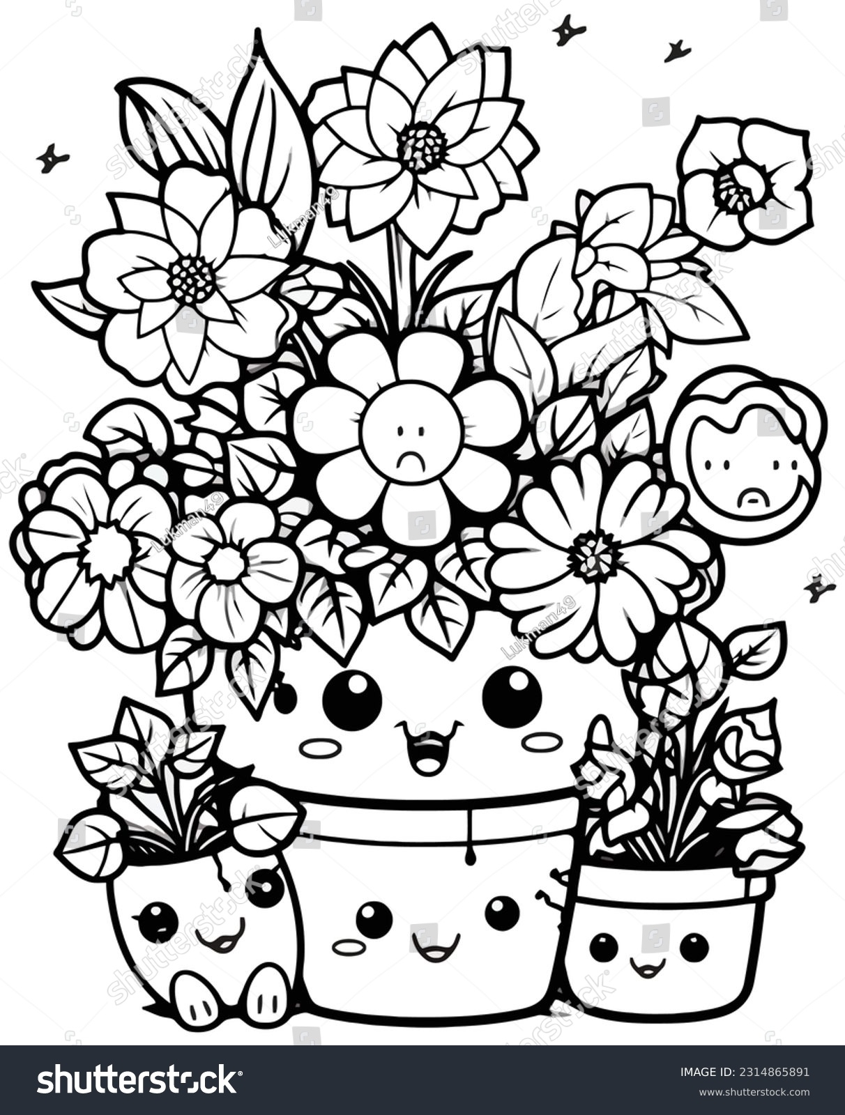 Cute Flower Coloring Pages Cute Flower Coloring Pages