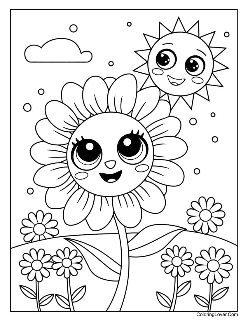 cute flower coloring pages cute flower coloring pages