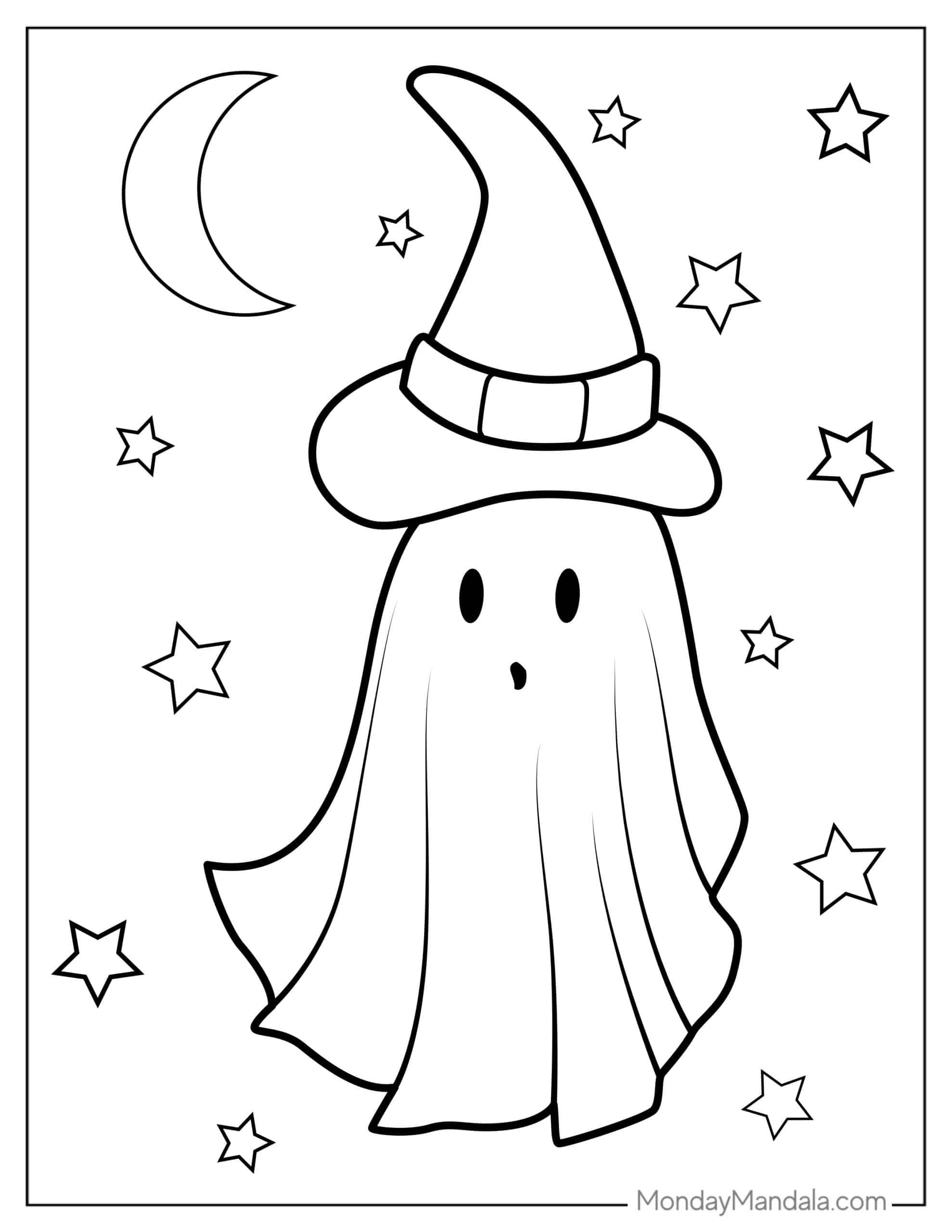 ghost coloring page
