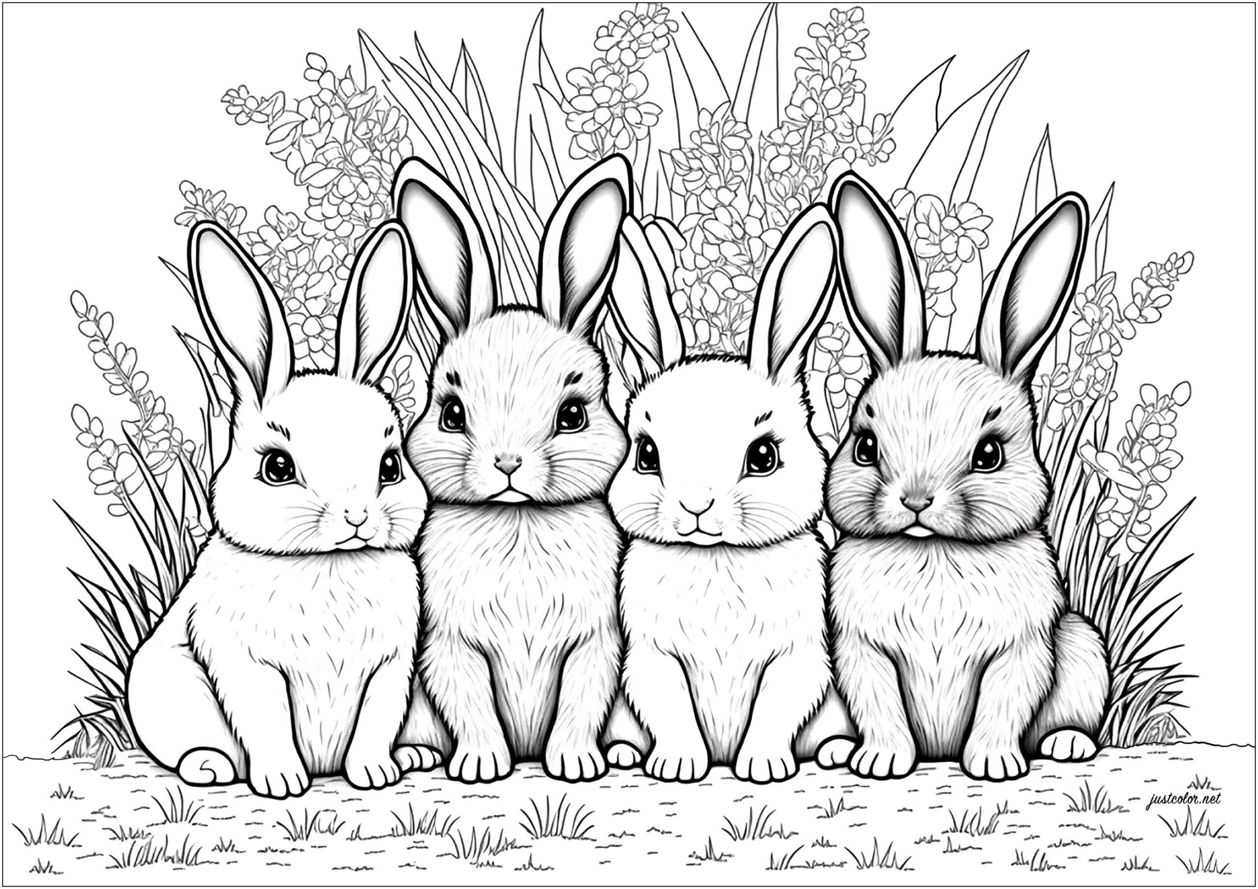 rabbit coloring page rabbit coloring page
