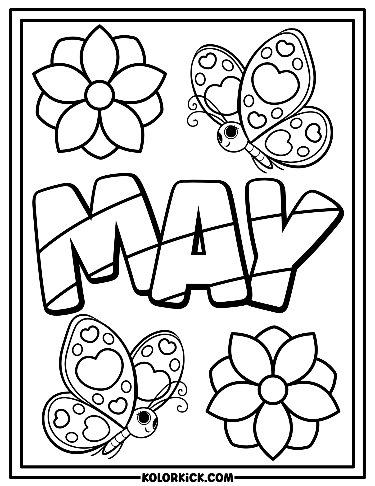 Cute May Coloring Pages 100 Free Printable PDFs 
