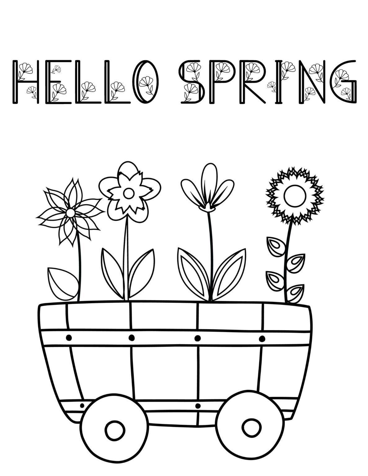 Cute Spring Coloring Pages Creativitycolor