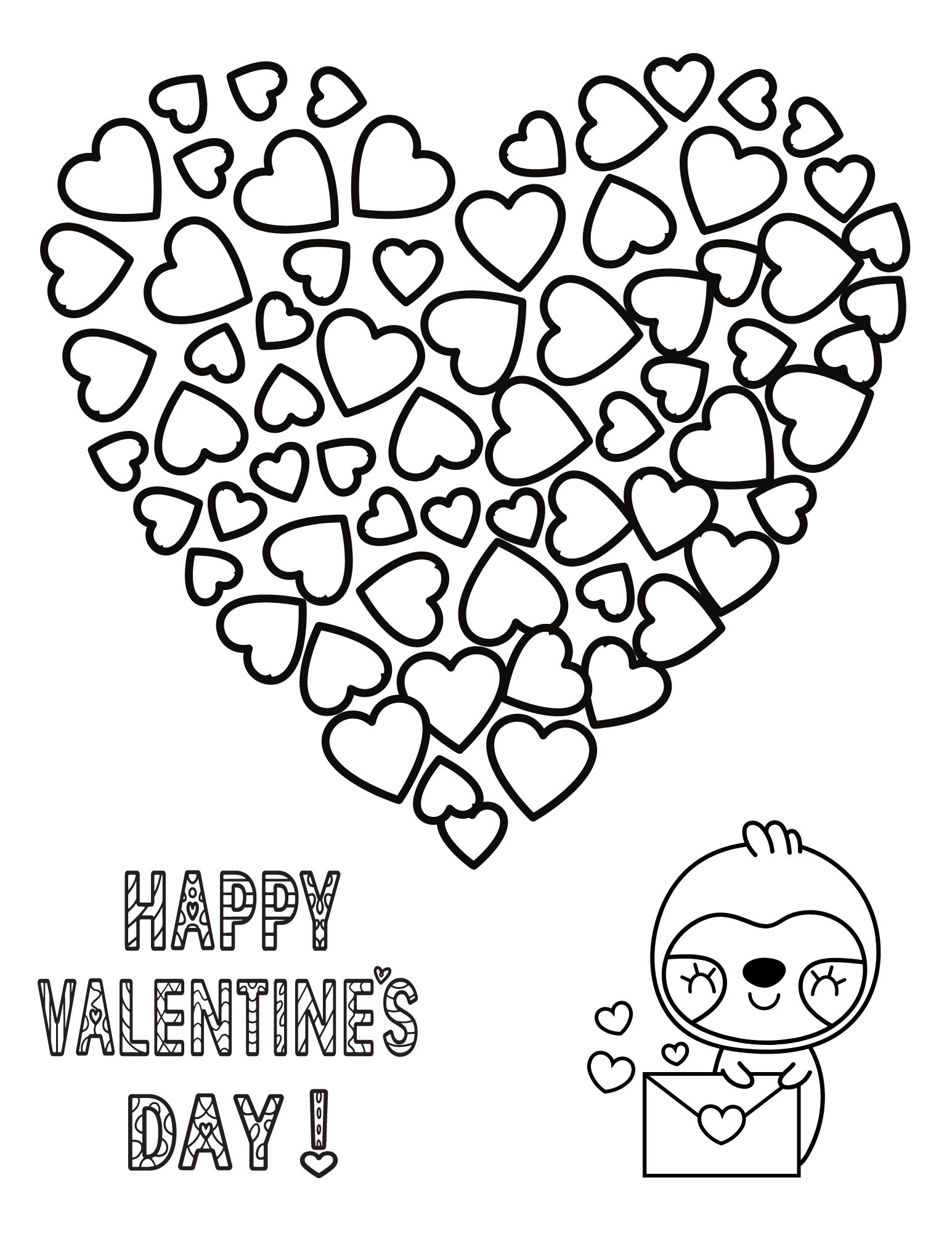 Cute Valentines Day Coloring Sheets