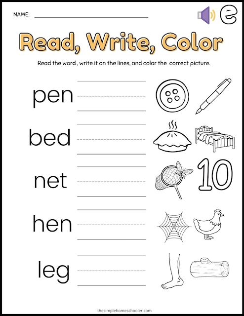 CVC Words Coloring Adventure Printable Reading Worksheet Worksheets 