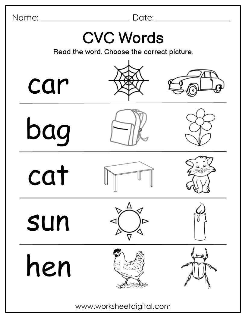 Cvc Words Practice Worksheets All Worksheets