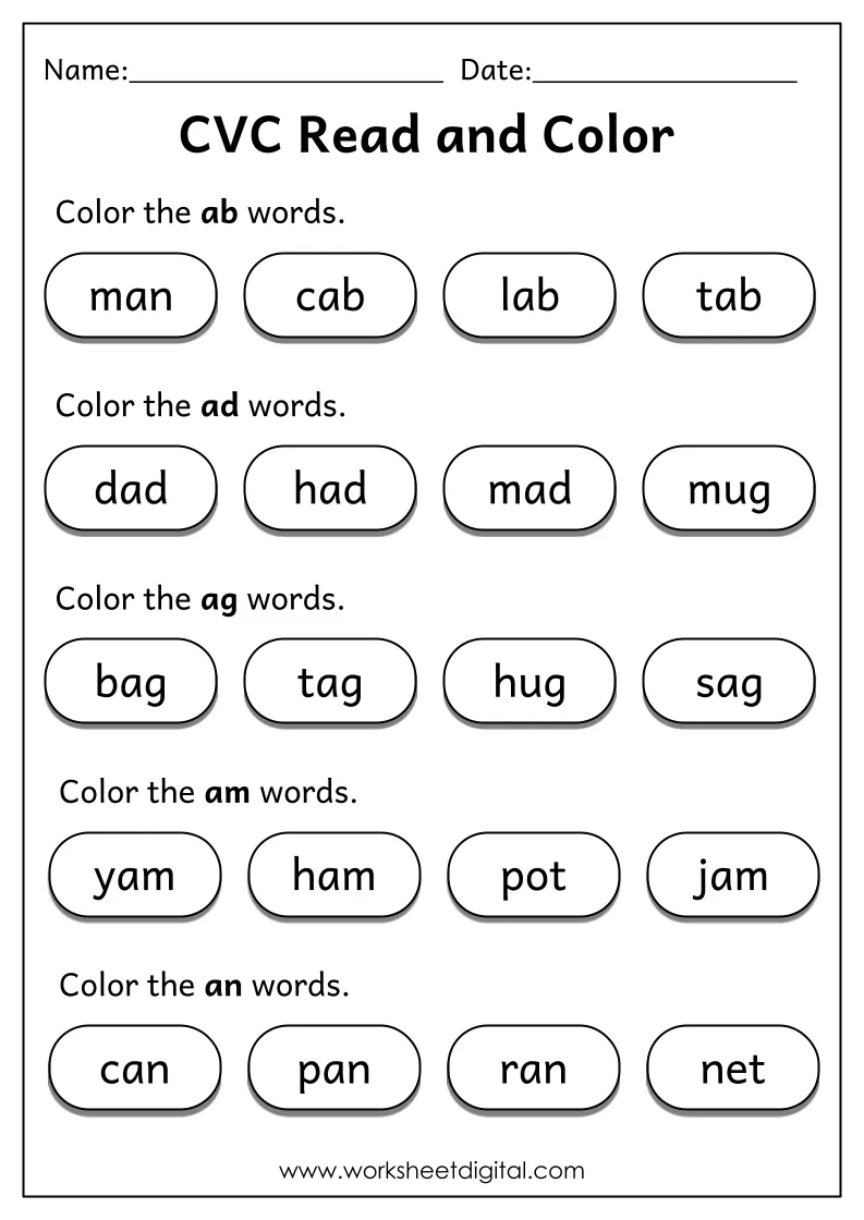 CVC Words Worksheets Engaging Phonics Activities For Kids CVC Words Worksheets Engaging Phonics Activities For Kids