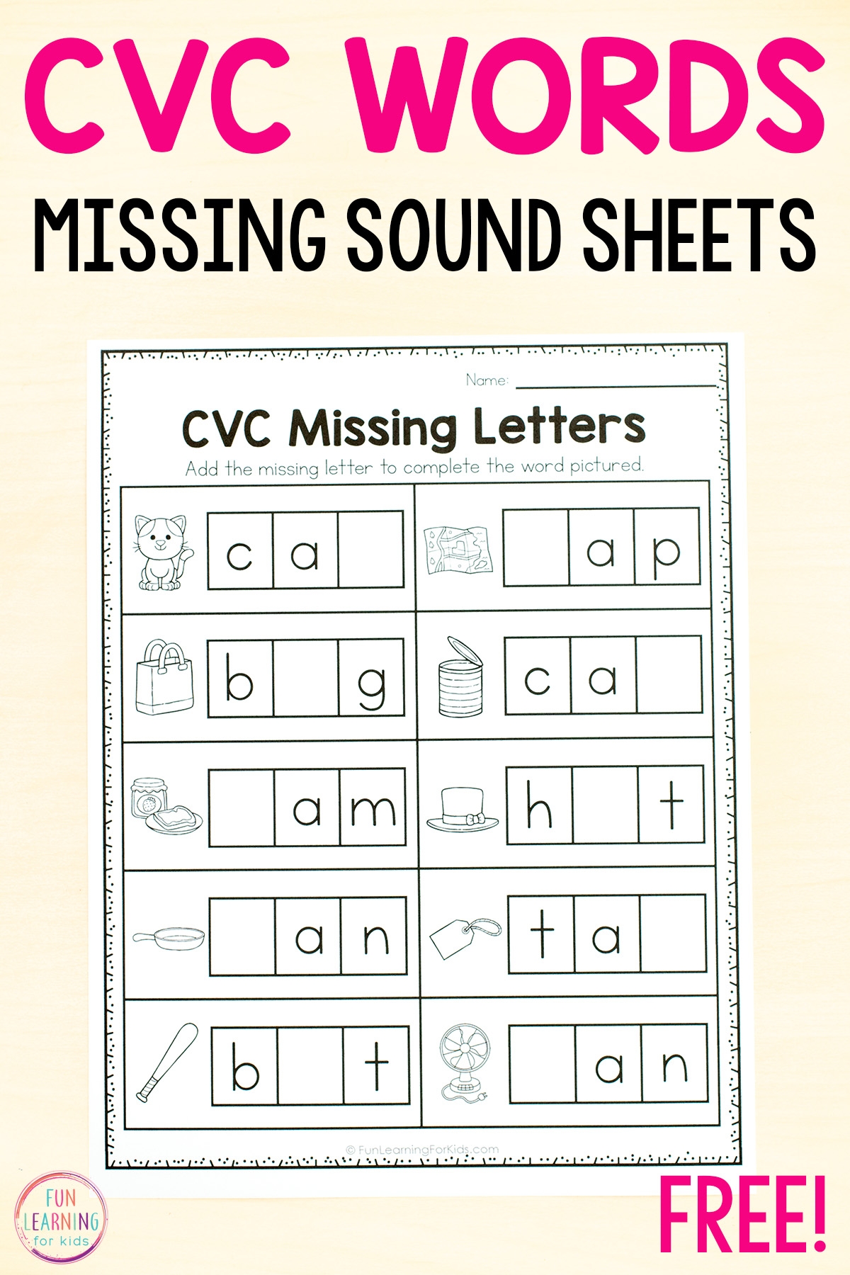 Cvc Worksheets