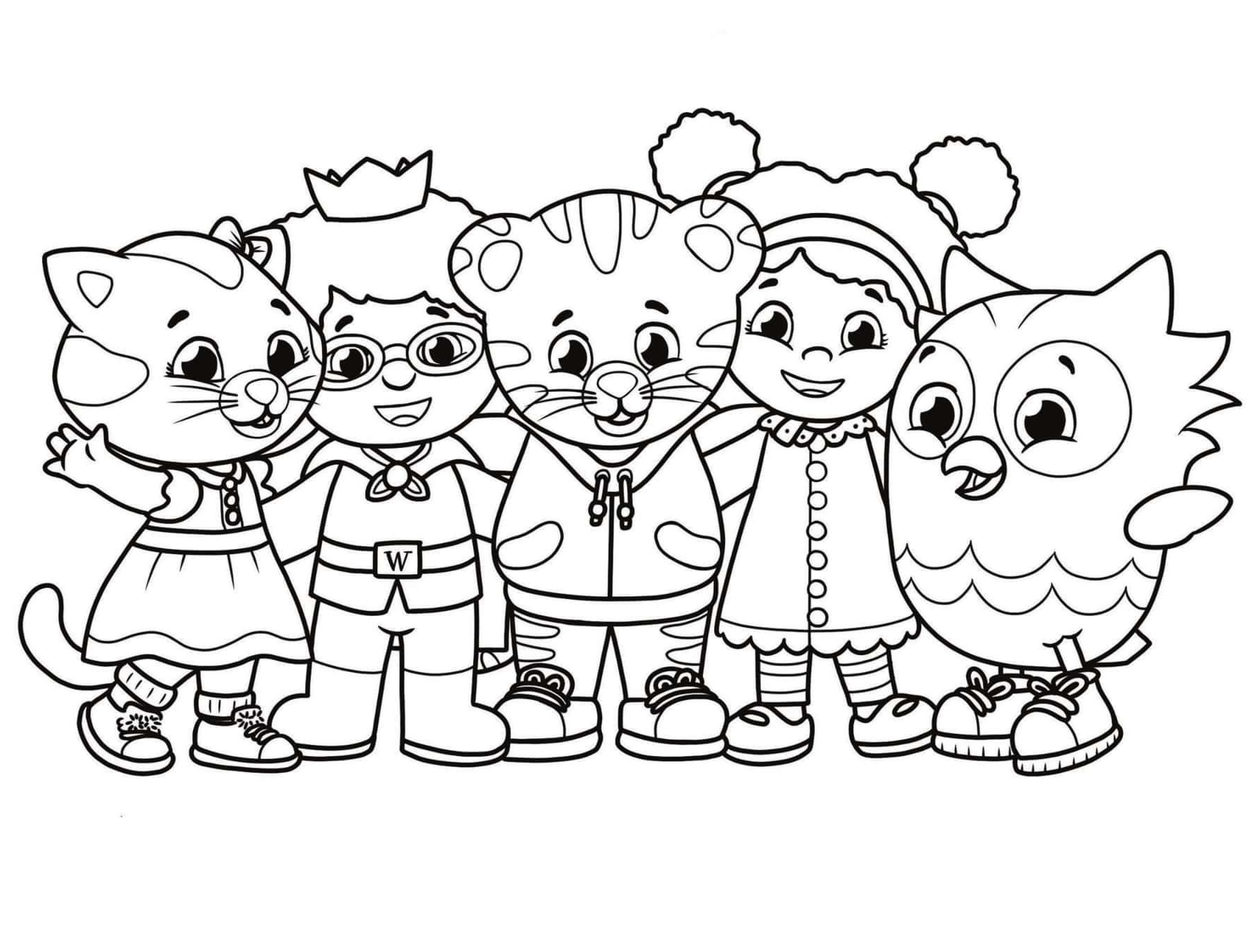 daniel tiger coloring pages