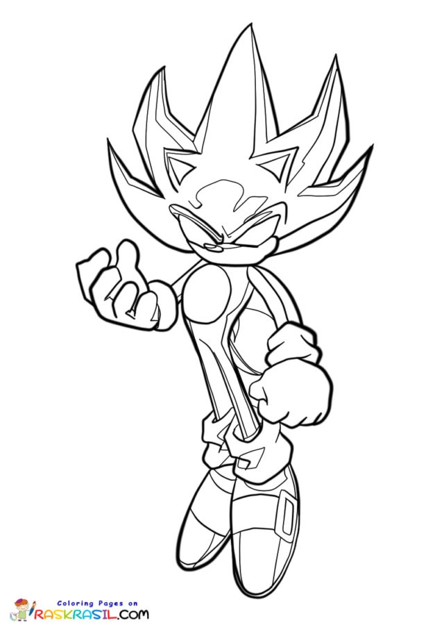 Dark Sonic Coloring Pages Dark Sonic Coloring Pages
