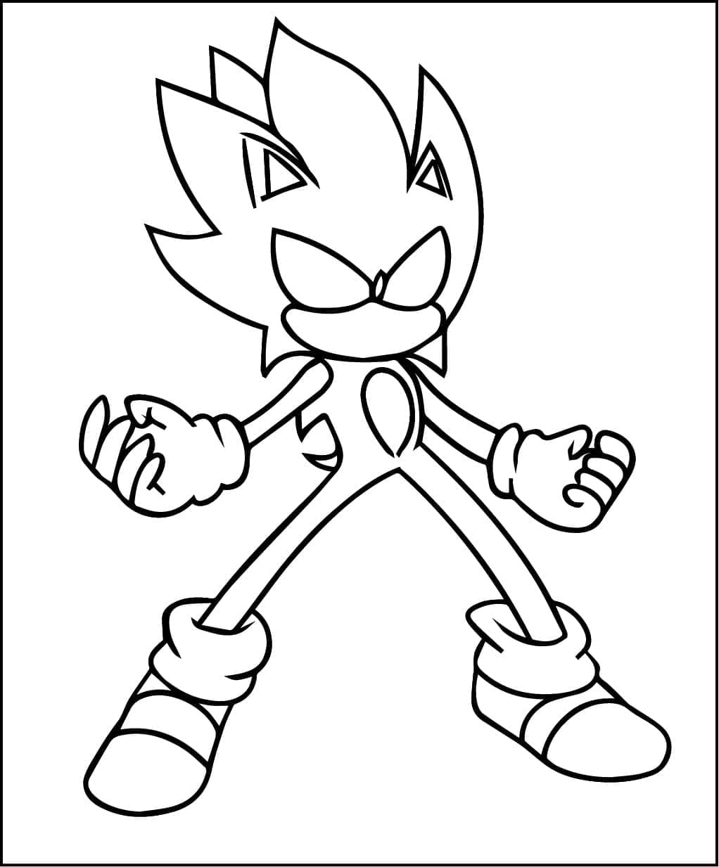 Dark Sonic Coloring Pages ColoringLib Dark Sonic Coloring Pages ColoringLib