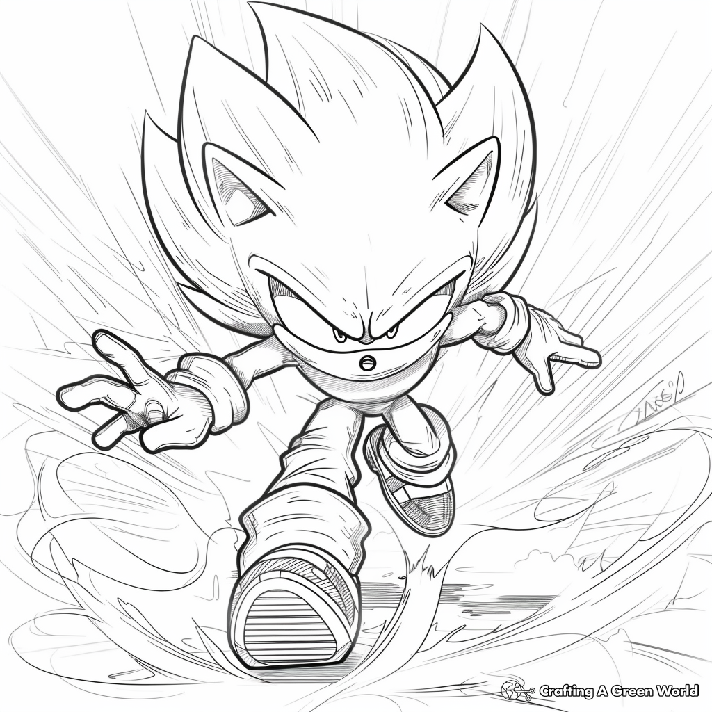 Dark Sonic Coloring Pages Free Printable Dark Sonic Coloring Pages Free Printable