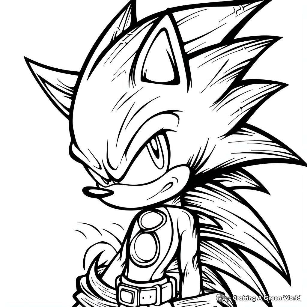 Dark Sonic Coloring Pages Free Printable Dark Sonic Coloring Pages Free Printable