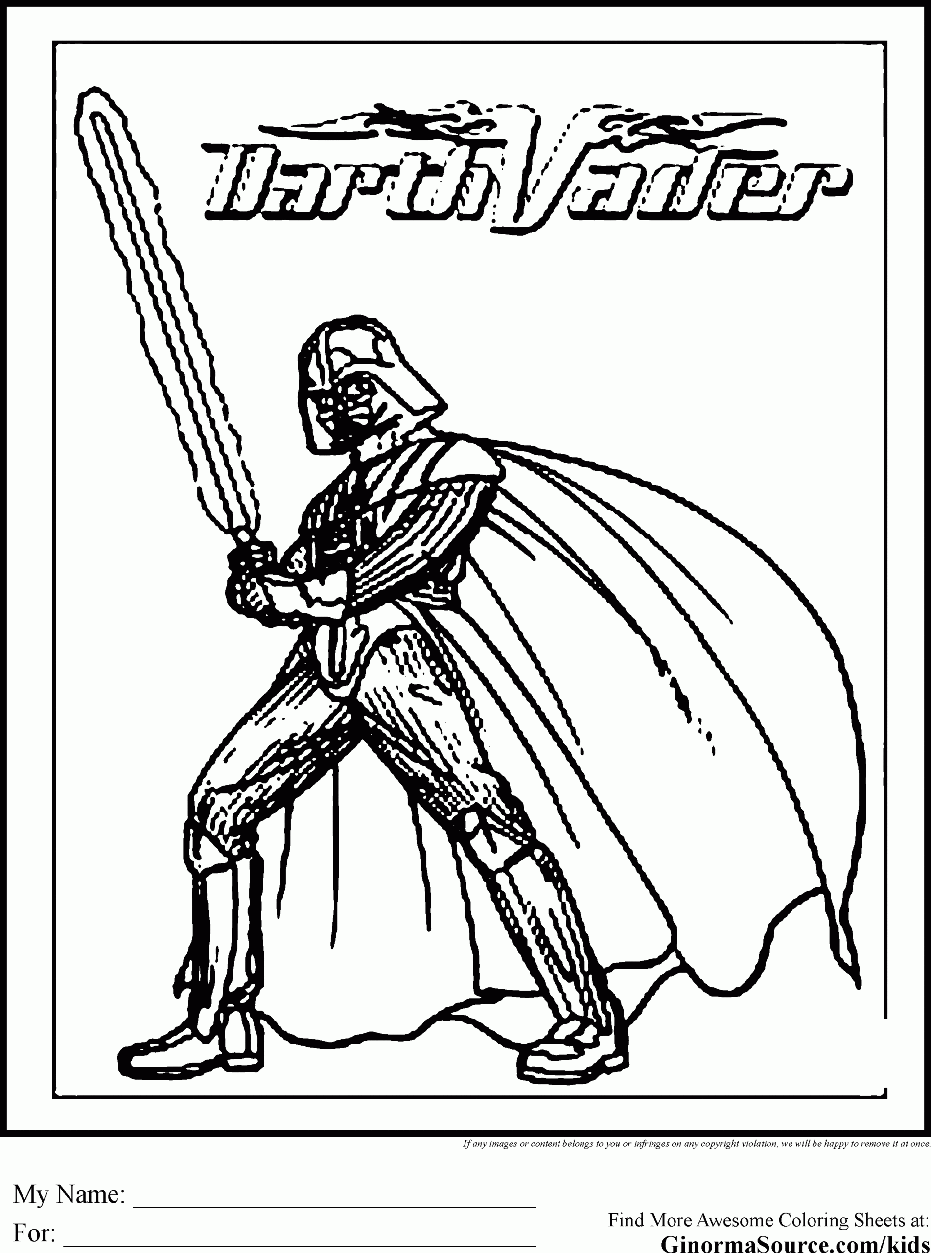 Darth Vader Coloring Pages Coloring Home