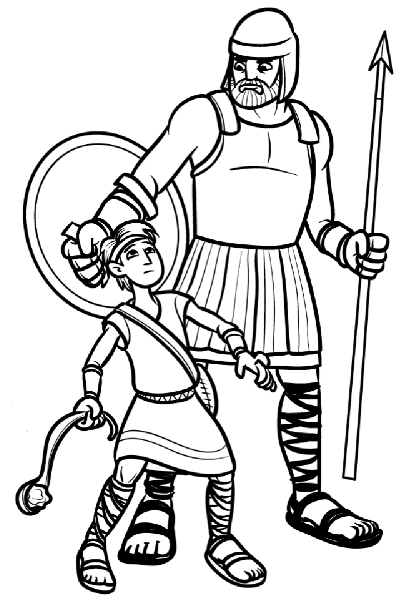 David And Goliath Coloring Page David Goliath Coloring Pages Color 