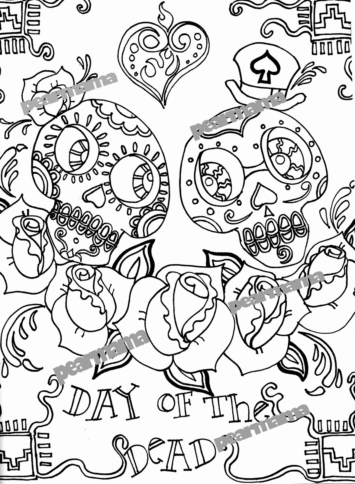 Day Of The Dead Coloring Pages For Kids At GetColorings Free 