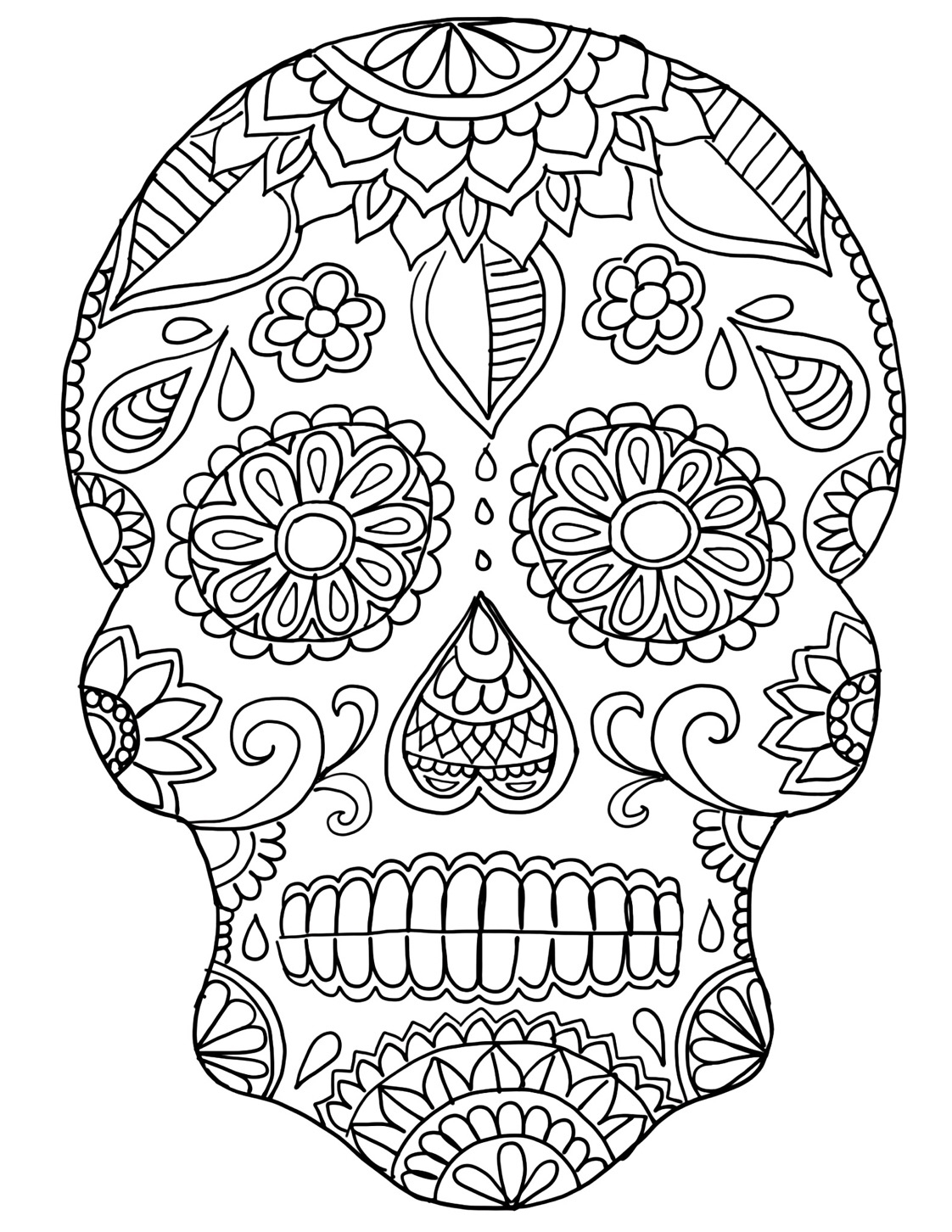 day of the dead coloring pages