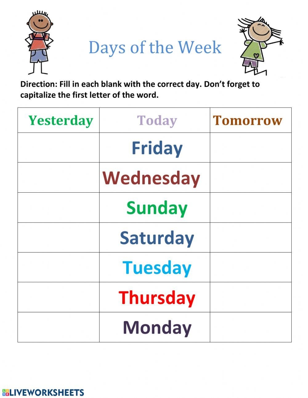Days Of The Week Activities Artofit