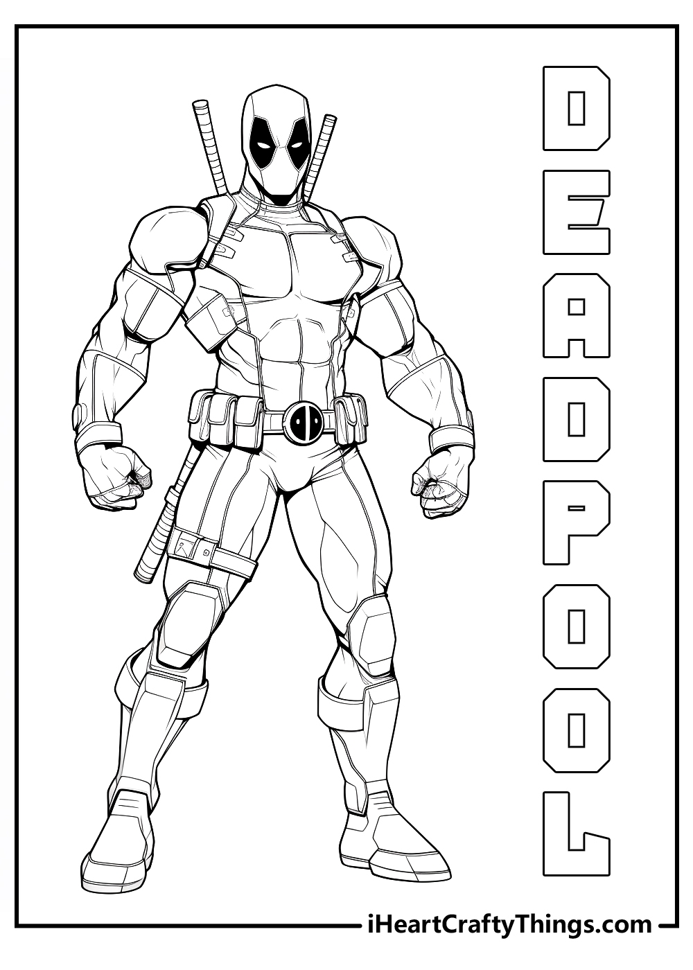 deadpool coloring page