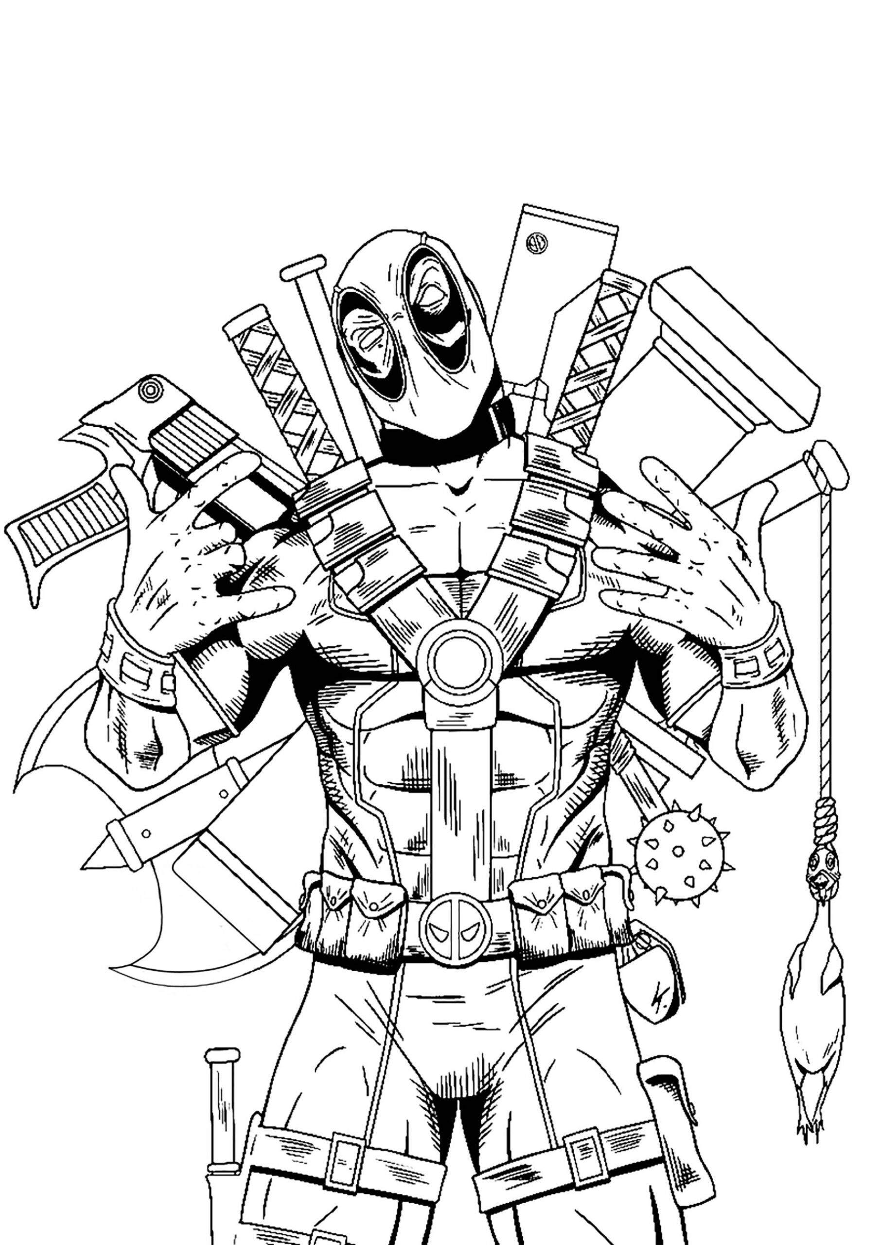Deadpool Deadpool Kids Coloring Pages