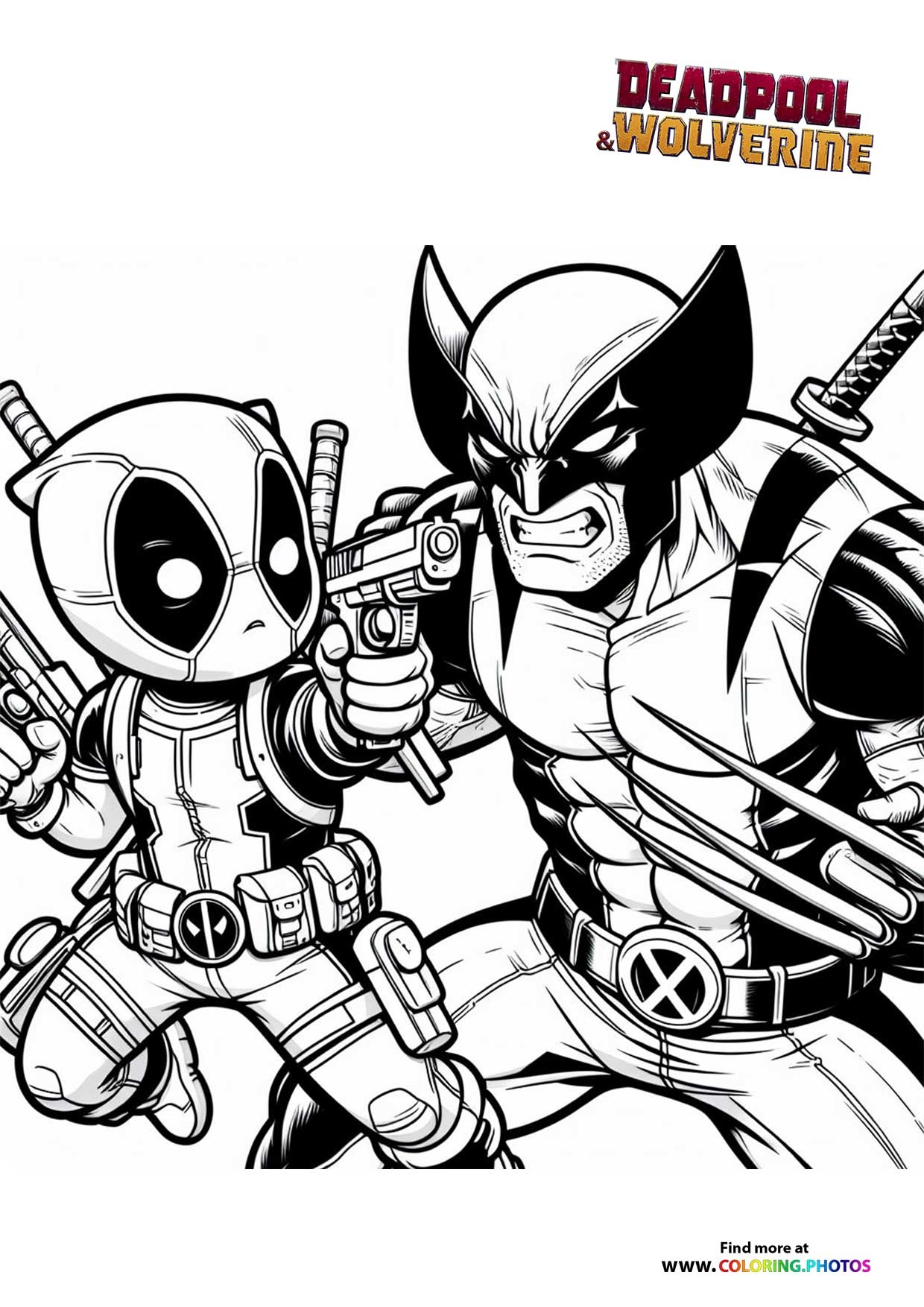 Deadpool Wolverine Coloring Pages For Kids Free Print Or Download