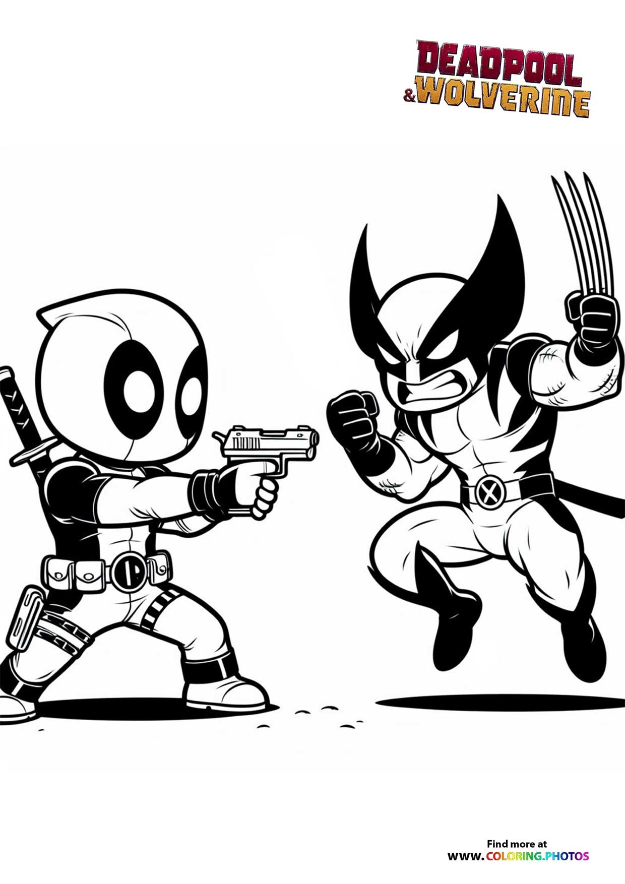 Deadpool Wolverine Coloring Pages For Kids Free Print Or Download
