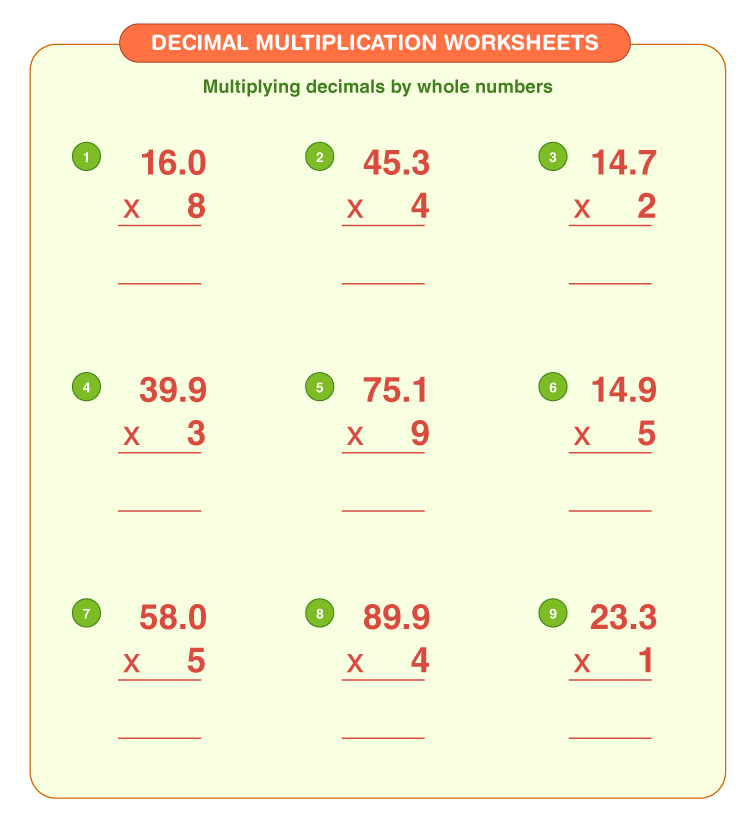Decimal Multiplication Worksheets Download Free Printables For Kids 