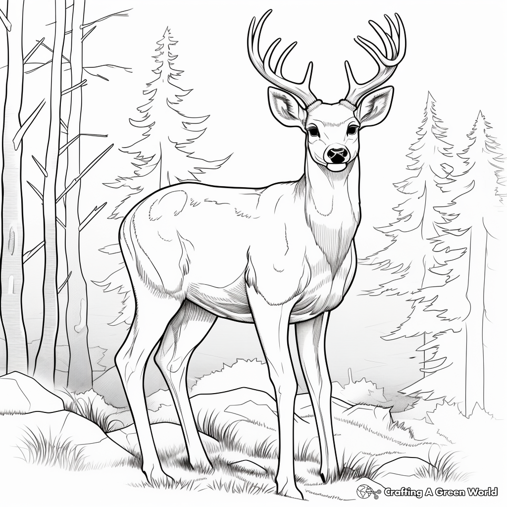 Deer Coloring Pages Free Printable Deer Coloring Pages Free Printable