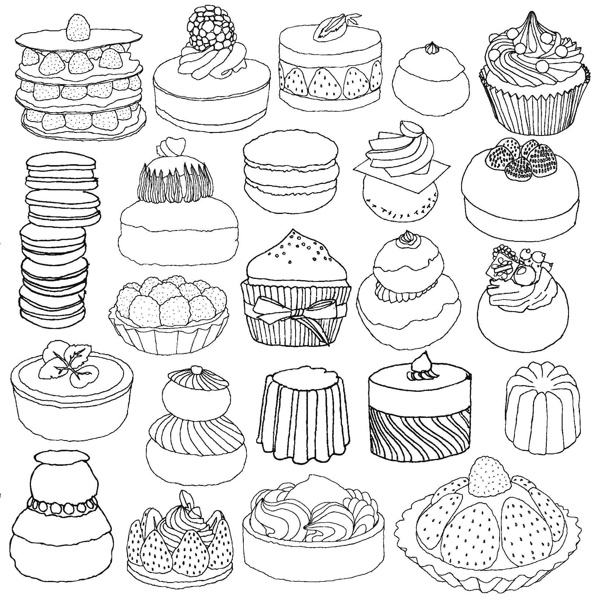 Dessert Coloring Pages At GetColorings Free Printable Colorings 