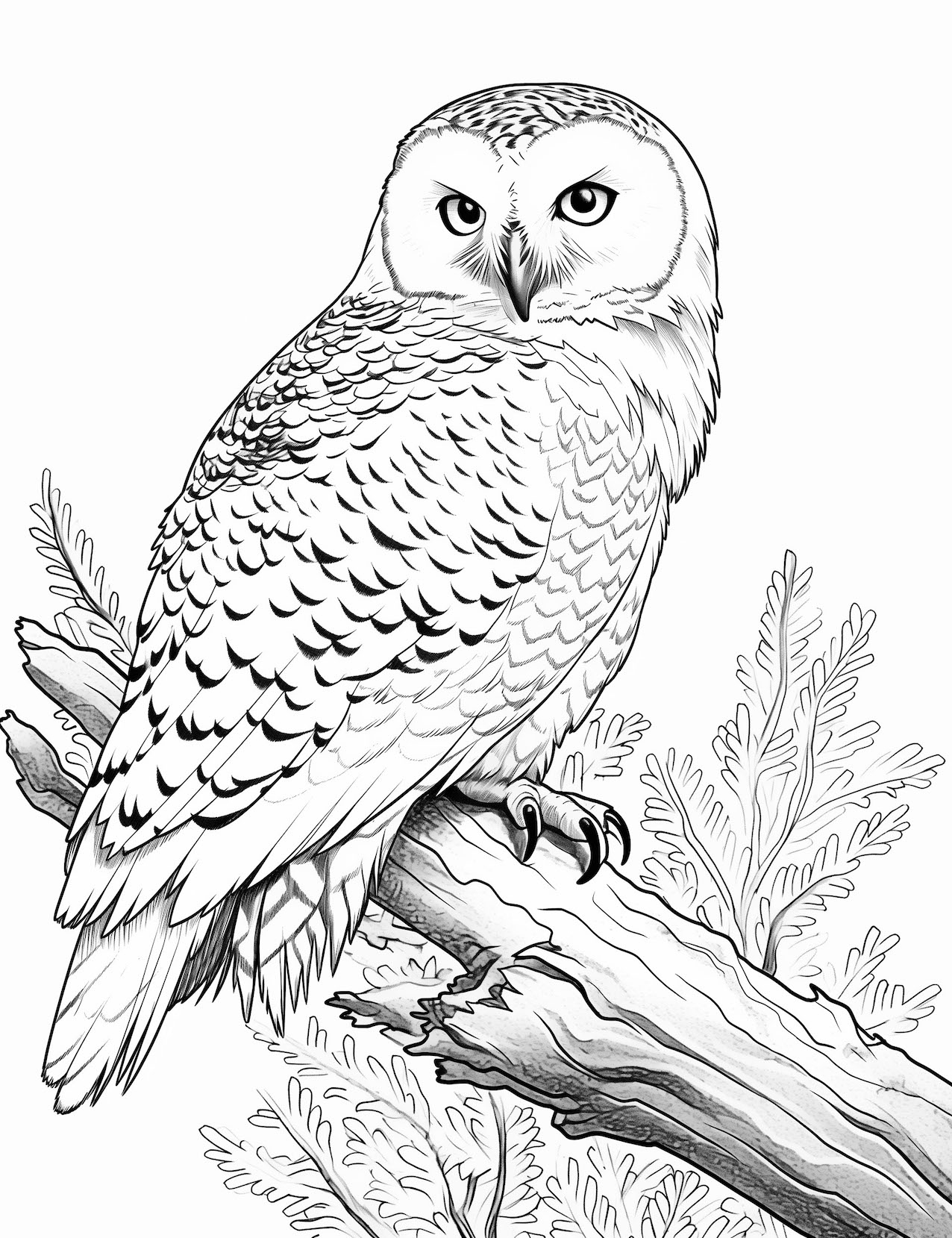 owl coloring page