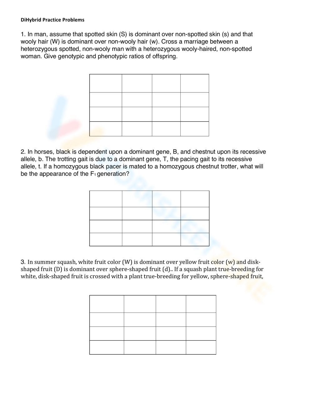 Dihybrid Cross Worksheet Worksheet Worksheets Library Dihybrid Cross Worksheet Worksheet Worksheets Library