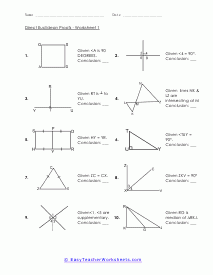 Direct Euclidean Proofs Worksheets Direct Euclidean Proofs Worksheets