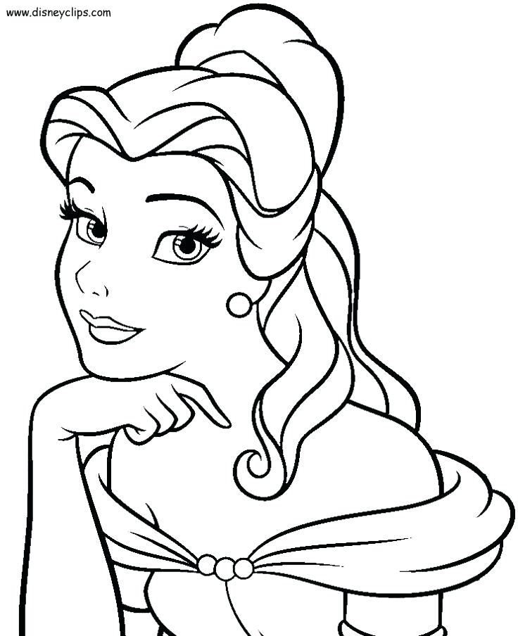 Disney Princess Belle Coloring Pages At GetDrawings Free Download