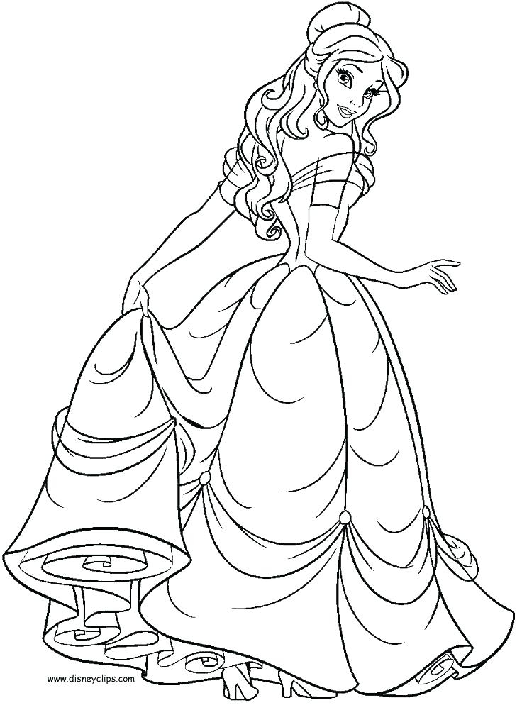 Disney Princess Coloring Pages Belle At GetColorings Free 