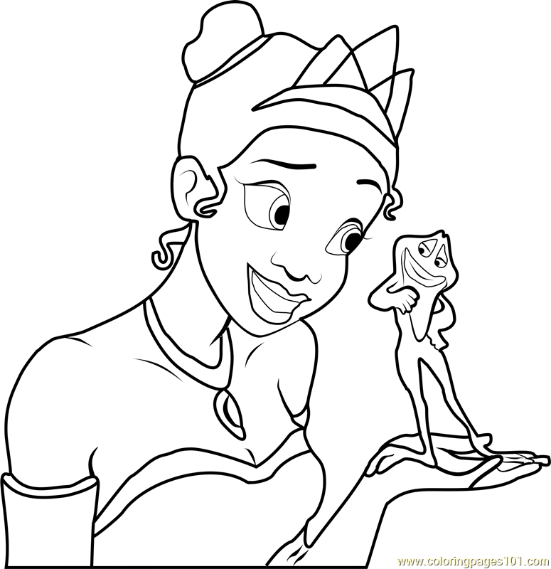 Disney Princess Tiana Coloring Page