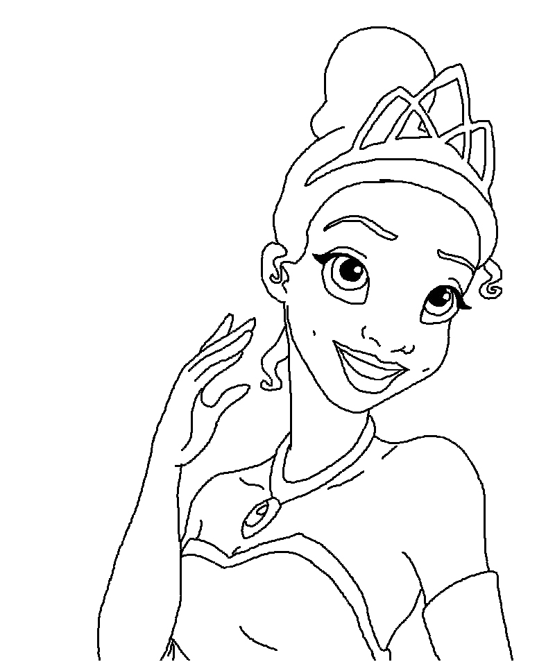 disney princess tiana coloring pages