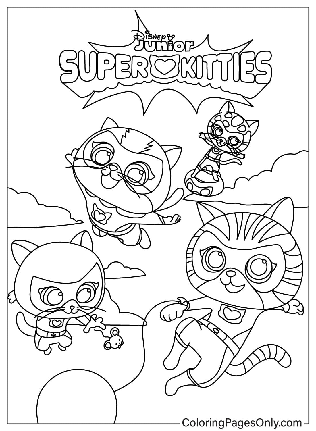 Disney SuperKitties Free Printable Coloring Pages