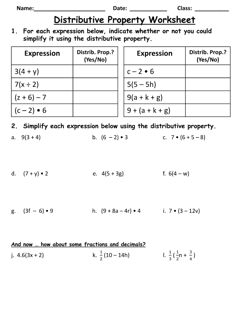 Distributive Property Worksheet Fill Out Sign Online DocHub Distributive Property Worksheet Fill Out Sign Online DocHub