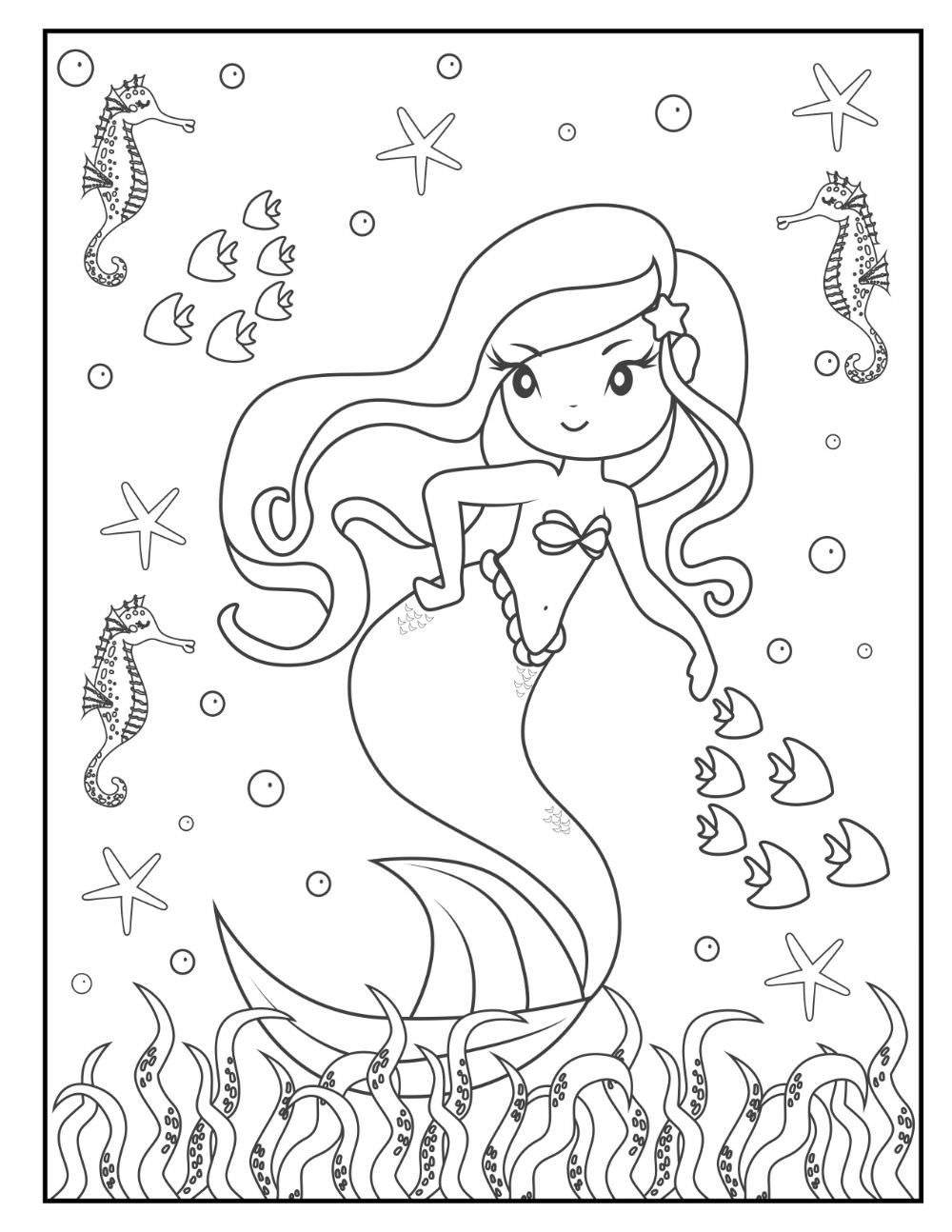 Dive Into A World Of Wonder With Free Coloring Pages Of Mermaids