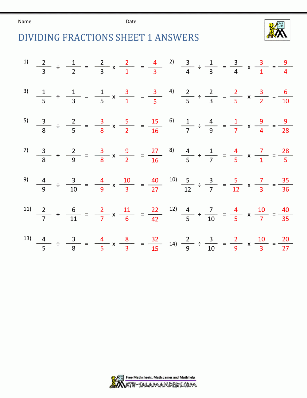 Dividing Fractions By Fractions Worksheet Education Dividing Fractions By Fractions Worksheet Education