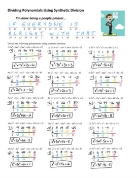 Dividing Polynomials Using Synthetic Division Joke Worksheet With Dividing Polynomials Using Synthetic Division Joke Worksheet With