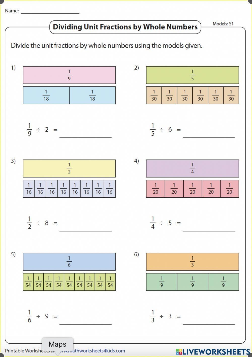 Dividing Unit Fractions By Whole Numbers Worksheet Worksheets Library Dividing Unit Fractions By Whole Numbers Worksheet Worksheets Library