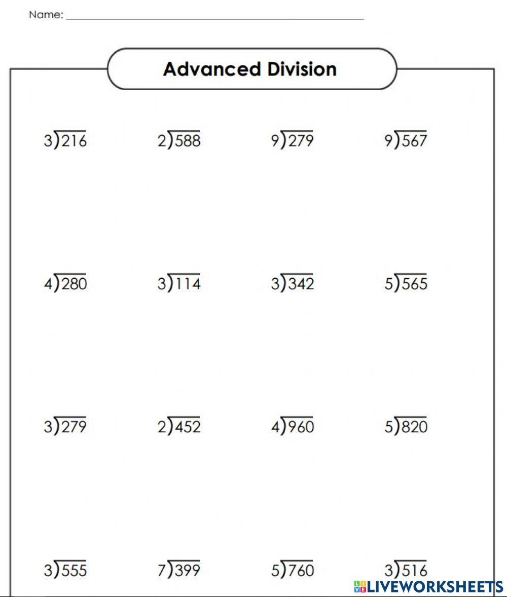 Division With No Remainder Worksheet Worksheets Library